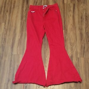 Judy Blue Red Flared Pants